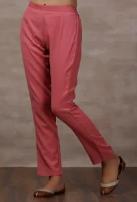 Pink Cashmilon Straight Pants image 3