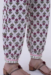 Set Of 2: Multicolored Cotton Angrakha With Pant image 6