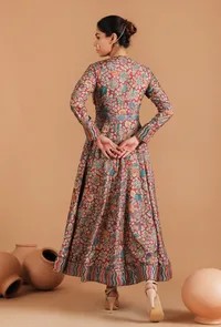Single: Koel Allover Kalamkari Fit & Flare Long Dress image 4