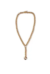Twisted Gold Chain Brass Necklace image 2