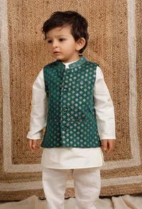 Emerald Green Nehru Jacket image 1