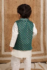 Emerald Green Nehru Jacket image 3