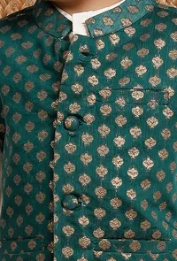 Emerald Green Nehru Jacket image 4