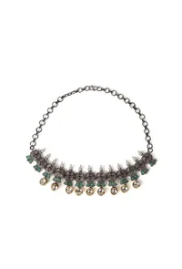 Enchanting Twilight Oxidized Silver Necklace & Earring Set image 2