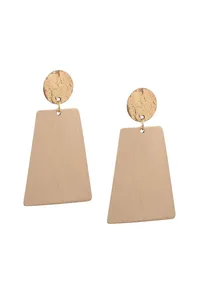 Plan Squared Brass Earrings image 3