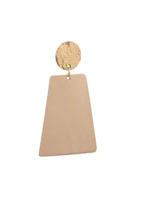 Plan Squared Brass Earrings image 4