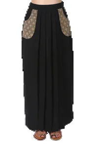 Black Pure Cotton Stitched Saree With Detachable Ajrakh Pallu image 4