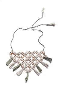 Cowrie Shell Thread Necklace image 2