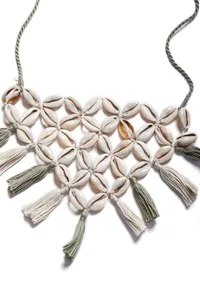 Cowrie Shell Thread Necklace image 3