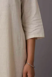 Irish Cream Pure Cotton Kurta image 6