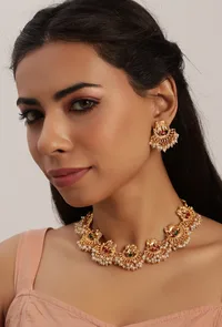 Guttapusalu Style Elephant Shape Antique Jewellery Set image 1