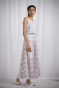 Green Block Printed Slip Top image 2