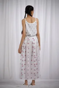 Green Block Printed Slip Top image 3