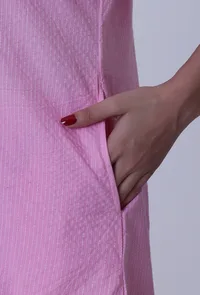 Pastel Violet Cotton Kurti image 6