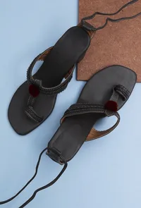 Chalk Grey Cruelty Free Leather Heels Sandals image 1