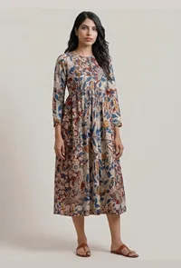 Dual Print Kalamkari Dress image 2