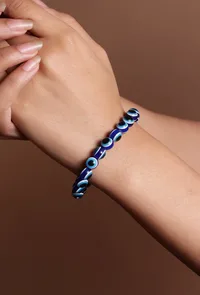 Round Shaped Evil Eye Adjustable Bracelet image 5