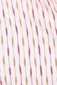 Light Grey & Yellow Ikat South Cotton Saree image 5