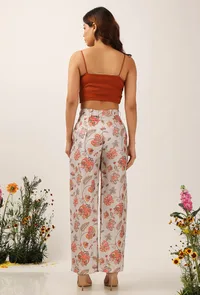 Set Of 3: Cara Floral Chintz Summer Blazer With Bustier Top & Trouser Pant image 4