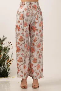 Set Of 3: Cara Floral Chintz Summer Blazer With Bustier Top & Trouser Pant image 5