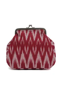 Scarlet Red Ikat Clutch Bag image 4