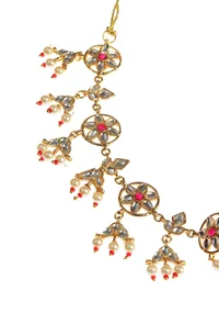 Rajputana Kundan Cascade Sheeshphool image 4