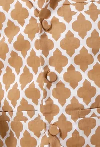 Set of 3 - Linus Brown Jacket with White Kurta Pyjama Set image 4