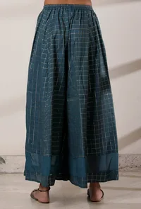 Blue Chanderi Silk Palazzo image 4