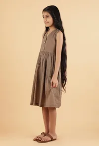 Weathered Woodland Brown Mulmul Dress image 2