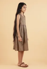 Weathered Woodland Brown Mulmul Dress image 3