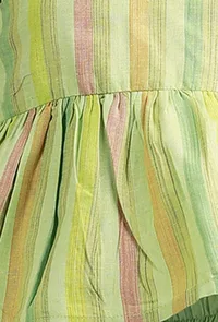 Set Of 2: Green Striped top and Green Pant image 4