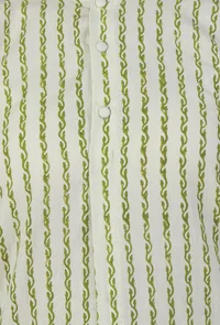 Green Striped Hand Block Printed Cotton Kurta image 5