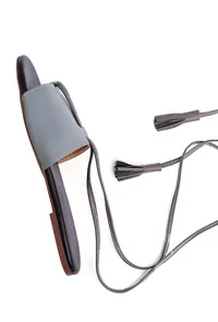 Madame Cherry Black Cruelty Free Leather Sandals image 3