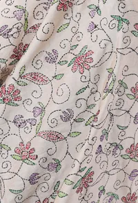 Lekha hand embriodered kantha silk dupatta image 4