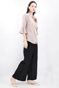 Lilac Button Down Shirt In Cotton Slub image 4