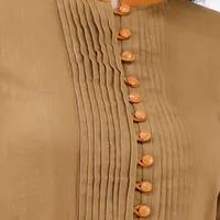 Set of Brown Pure Cotton Kurta And Palazzo image 5