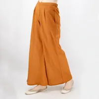 Set of Brown Pure Cotton Kurta And Palazzo image 6