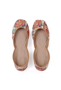 Multicolor Floral Chintz Jutti image 2