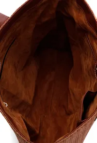 Tortilla Rafia Weave Brown Tote Bag image 4