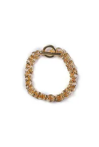 Nasir Twisted Gold Chain Brass Bracelet image 2