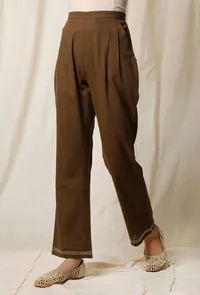 Mehendi Cotton Slub Palazzos image 2