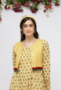 Yellow Short Kota Boho Cape image 1