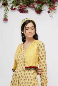 Yellow Short Kota Boho Cape image 3