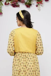Yellow Short Kota Boho Cape image 5