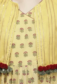 Yellow Short Kota Boho Cape image 6