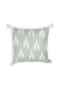 Set of 2: Slate Blue Ikat Cotton Cushion Covers image 2