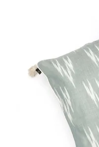 Set of 2: Slate Blue Ikat Cotton Cushion Covers image 4