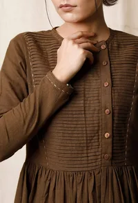 Mehendi Cotton Slub Kurta image 6