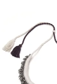 Kasima Duo Black and White Tribal Ghungroo Necklace image 4