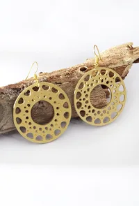 Dainty Orbit Cutwork Earrings image 1